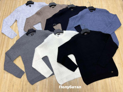 Светр чоловічий, в'язка (р: L,XL,2XL) 7 кольорів, в упаковці 3 шт. №378525
