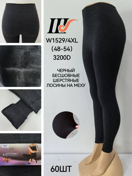 Лосини жіночі безшовні хутро м.W1529 (р: 48-54) в упаковці 6 штук  №758481 - Haner 449/451