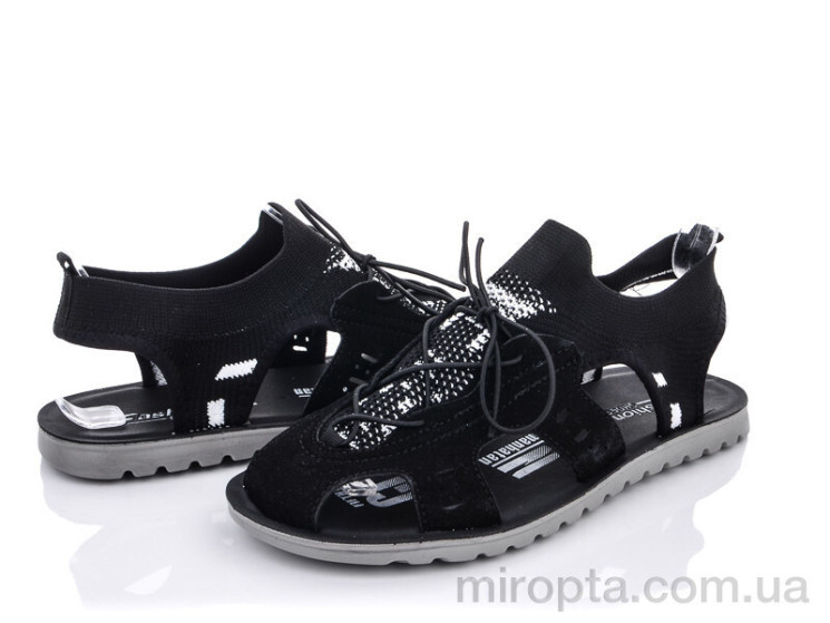 Сандалі M201-5 black р: 40-45, в упаковці: 8 пар, купити тільки гуртом - 754075