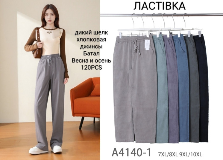 Джинси жіночі, джинс, м.А4140-1 (Розмір: 7XL-10XL ), мікс кольорів, в упаковці 6 штук №345180 - Hang SE641