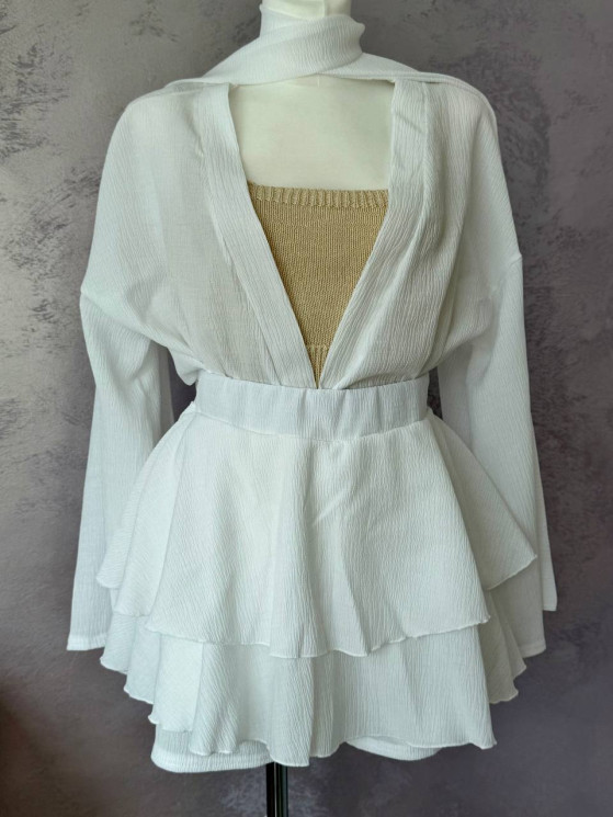 Костюм жіночий, віскоза+жатка, м. 1636 (р: S-M-L) №711513 - BlaBlaDress SIN824-825 м. 1636