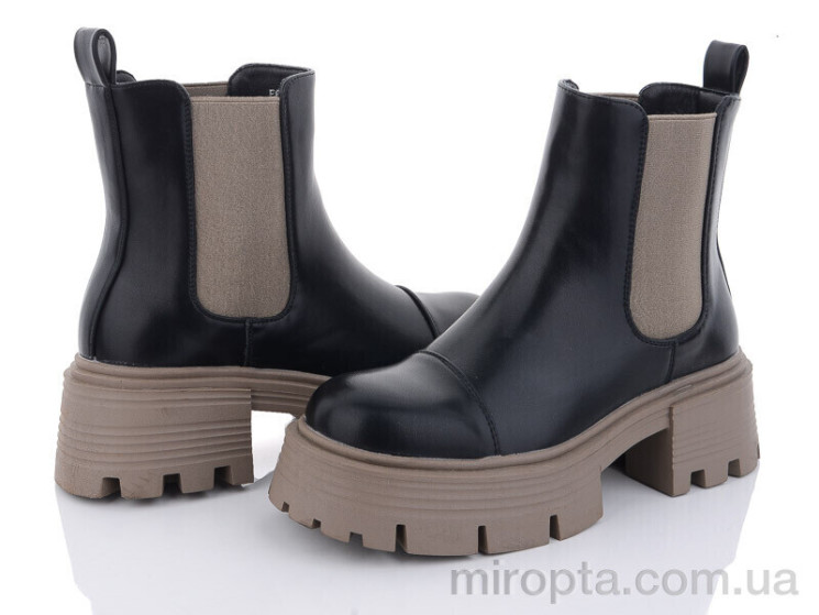 Черевики E8444-29 black р: 36-41, в упаковці: 8 пар, купити тільки гуртом - 897657