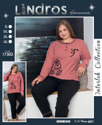Піжама жіноча, кашемір, м.17302 (Р: XL-4XL ), в упаковці 4 штуки №320414