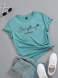Футболка жіноча, р. S,M,L, в упаковці 3 штуки одного кольору №811575