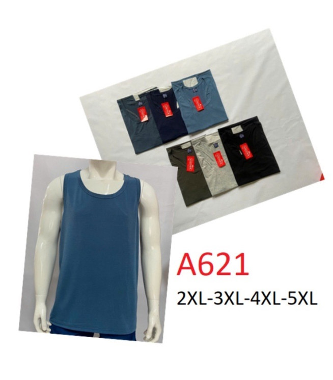 Майка чоловіча, трикотаж, м.A621 (р. 2XL-5XL ), мікс кольорів, в упаковці 5 шт. №329316 - Vanda SE1013