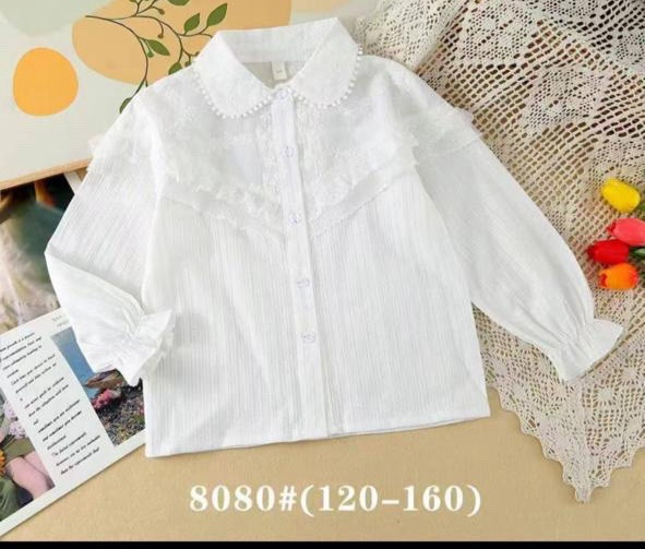 Блузка дитяча, котон, м.8080 (р. 120-160 ), в упаковці 5 штук №346379 - 
