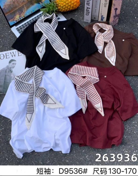 Футболка дитяча, бавовна, м.9536 (Розмір: 130-170), 4 кольори, в упаковці 5 штук №343218 - 