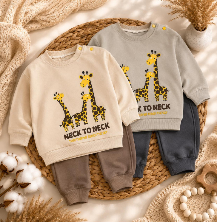 Костюм-трійка дитячий, трикотаж (р: 74-92см) 2 кольори, в упаковці 4 шт. №38788 - Ostrovok SE891