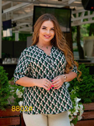 Сорочка жіноча  шифон м.8802 (Розмір: 3XL-6XL) в упаковці 4 штуки №756433