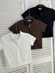 Футболка жіноча "2629" котон (р: one size) 3 кольори, в упаковці 5 шт. №385942