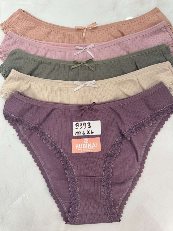 Труси жіночі, котон, м.9393 (р. M, L, XL ), мікс кольорів, в упаковці 10 шт. №321227 - 