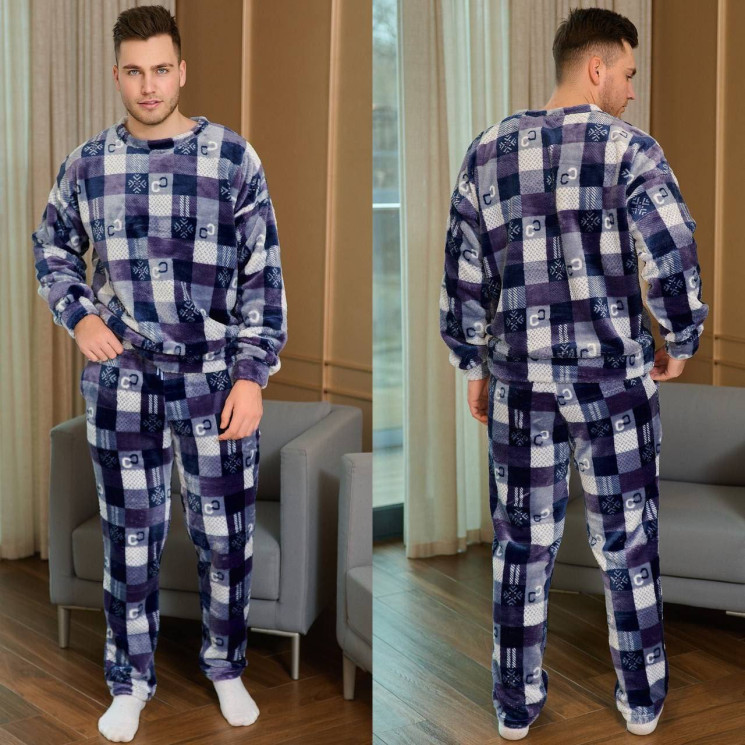Піжама чоловіча, турецька махра, м. 4413-15455 (р: 46-48(s-m), 50-52(l-xl), 54-56(2xl-3l)) №801845 - 