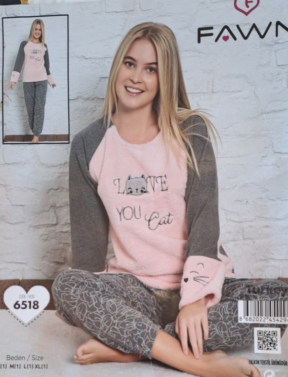 Домашній костюм жіночий, турецький трикотаж, софт, м.6518 (р. S-XL ), в упаковці 4 штуки №321841 - Romeolife SE544