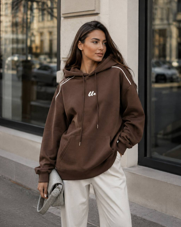 Худі жіноче oversize з малюнком, трикотаж м. 60020 (р: 42-46) №830064 - 