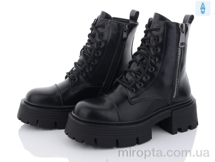Черевики E8443-1 black р: 36-41, в упаковці: 8 пар, купити тільки гуртом - 897659