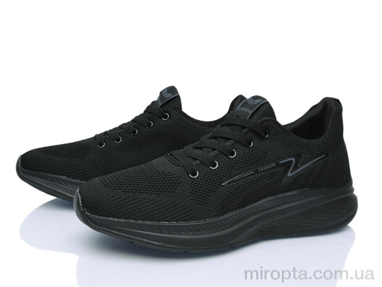 Кросівки N713 black р: 41-45, в упаковці: 8 пар, купити тільки гуртом - 1216988
