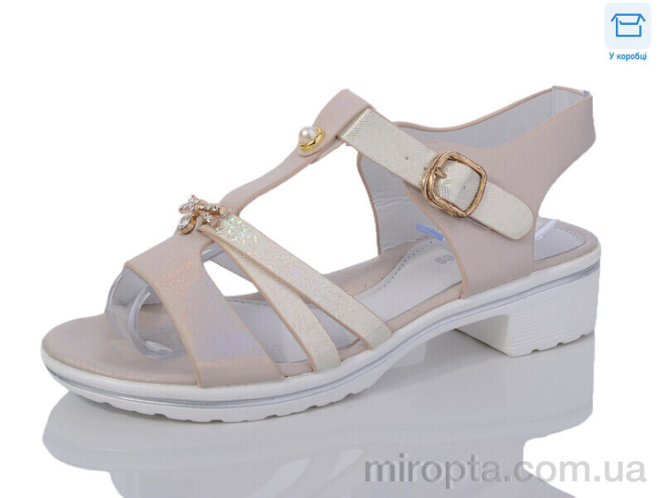 Босоніжки 2-6660 beige р: 32-37, в упаковці: 16 пар, купити тільки гуртом - 944686