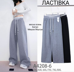 Спортивні штани жіночі трикотаж м.A4208-6 (р: 5XL-8XL) 2 кольори в упаковці 12 штук №756485