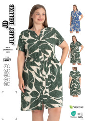 Сукня жіноча "35077" віскоза (р: L-4XL) 2 кольори, в упаковці 5 шт. №385782