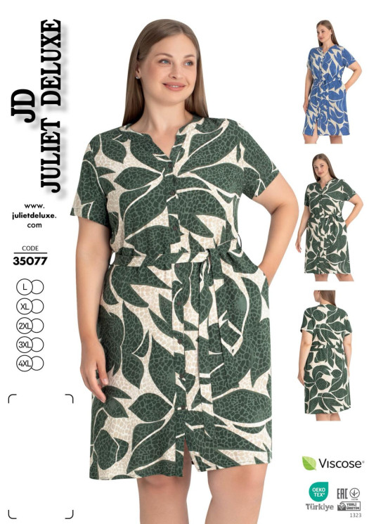 Сукня жіноча "35077" віскоза (р: L-4XL) 2 кольори, в упаковці 5 шт. №385782 - Romex HR1980