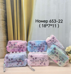 Косметичка "653-22" тедді (р: 18*7*11см) мікс кольорів, в упаковці 6 шт. №366179
