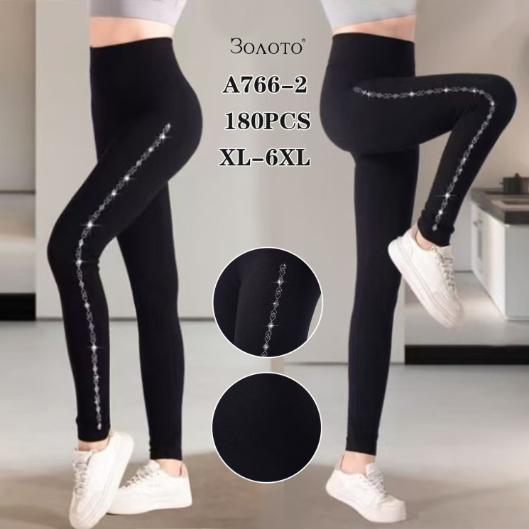 Лосини жіночі, трикотаж, м.А766-2 (р. XL-6XL ), в упаковці 12 штук №328165 - Chiny 2598