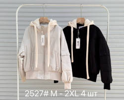 Куртка жіноча, плащівка, синтепон, м.2527 (розмір: M-XXL ), 2 кольори, в упаковці 4 штуки №346818