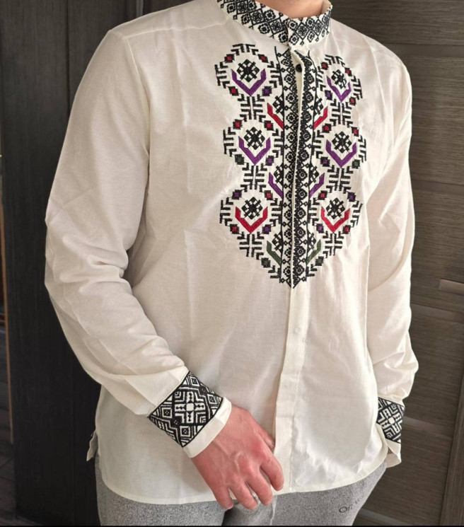 Вишиванка чоловіча, домотканий льон, м. 1015 (р: S, M, L, XL) №708521 - SergeiOpt SIN2004 м. 1015