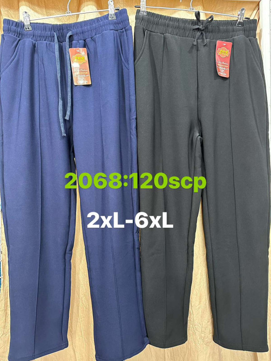 Штани жіночі, трикотаж, м.2068 (Розмір: 2XL-6XL ), 2 кольори, в упаковці 6 штук №320043 - 