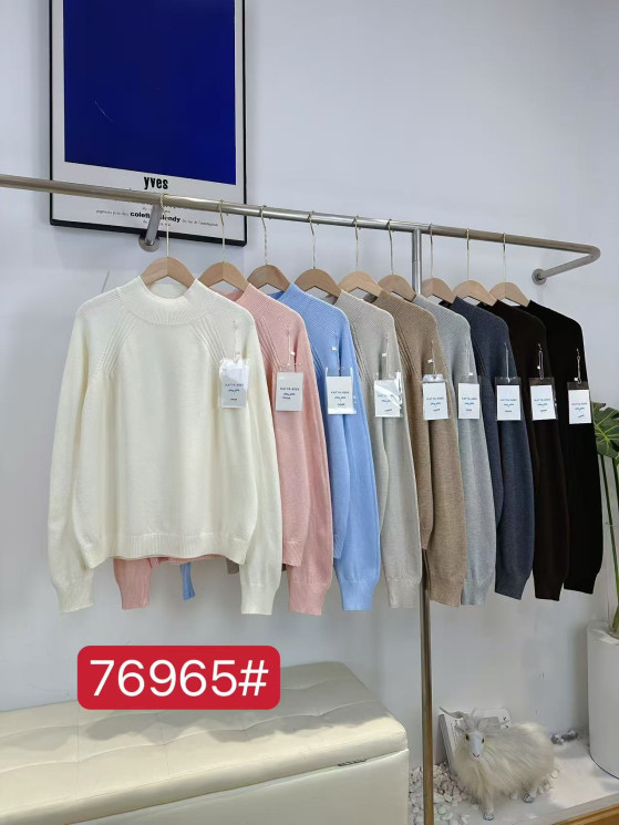 Светр жіночий, кашемір, м.76965 (р. 46-50), мікс кольорів, в упаковці 5 штук №337004 - Love SE 973-975