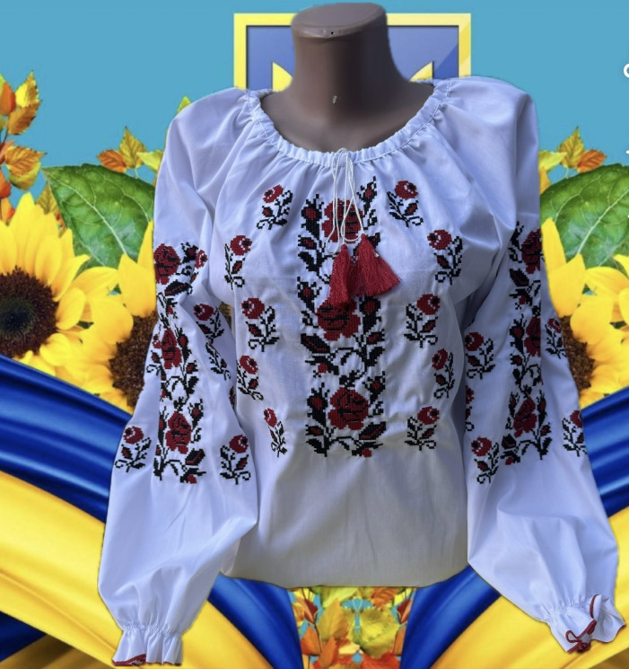 Вишиванка дитяча, паплін (розміри: 152-170), в упаковці 4 штуки №337022 - Delux 909
