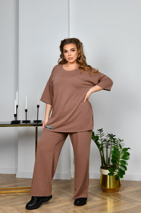 Костюм жіночий повсякденний вільного крою, двонитка м. 3693 (р. 48-50, 52-54, 56-58, 60-62, 64-66) №413788 - 