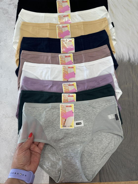 Труси жіночі, комбінований, м.6664 (р. XXL-XXXL), мікс кольорів, в упаковці 18 шт. №332934 - Belio HR1840