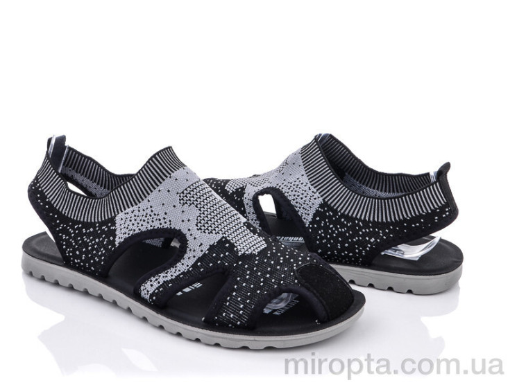Сандалі M201-1 black-grey р: 40-45, в упаковці: 8 пар, купити тільки гуртом - 754077