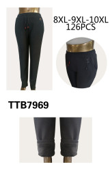 Штани жіночі, трикотаж, хутро, м.7969 (Розмір: 8XL-10XL), мікс кольорів, в упаковці 6 штук №334941