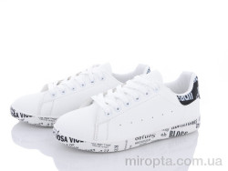 Кросівки 9-782 white-black р: 36-41, в упаковці: 8 пар, купити тільки гуртом