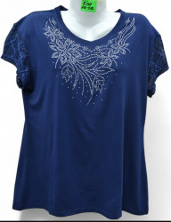 Футболка жіноча, трикотаж (р. 2XL-5XL ), мікс кольорів, в упаковці 5 штук №313914