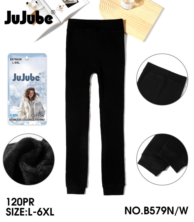 Лосини жіночі, трикотаж, хутро, м.B579N/W (р: L-6XL ), в упаковці 6 шт. №337336 - VanKiey 434
