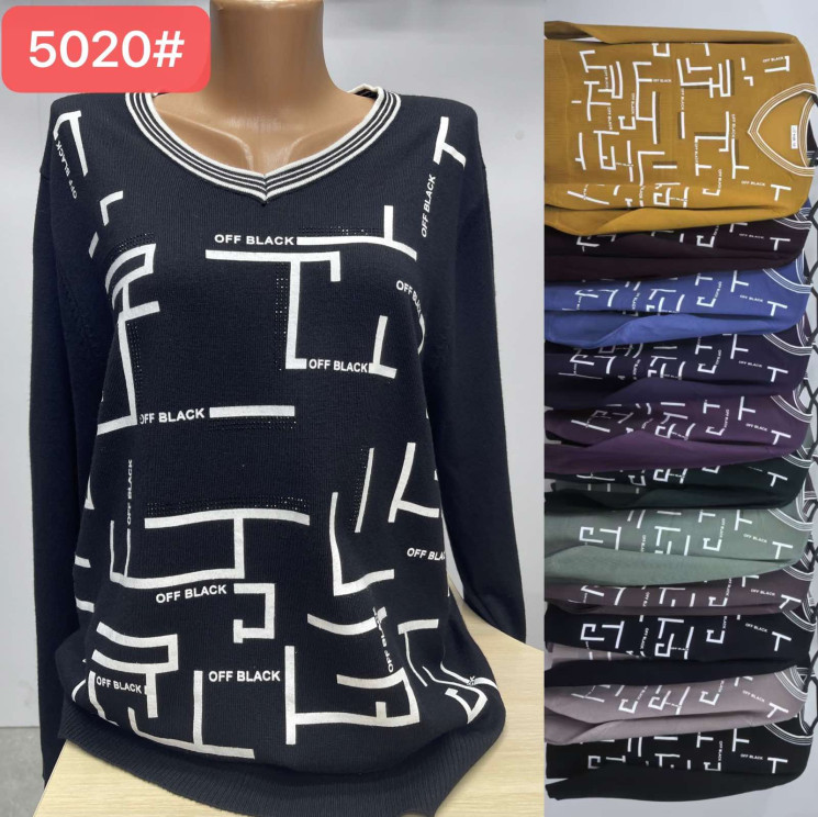 Туніка жіноча кашемір м.5020 (р.54-56) мікс кольорів в упаковці 5 штук №759266 - Yaoli WE3037