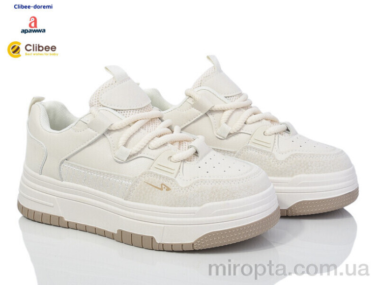 Кросівки YF497P beige р: 36-41, в упаковці: 8 пар, купити тільки гуртом - 974166