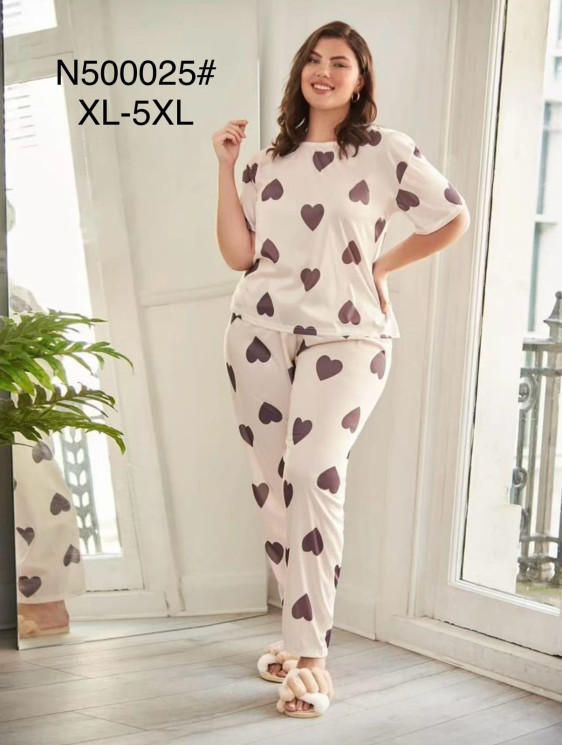 Піжама жіноча "500025" бамбук (р: XL,2XL,3XL,4XL,5XL) в упаковці 5 шт. №371967 - Mixmoda SER1772