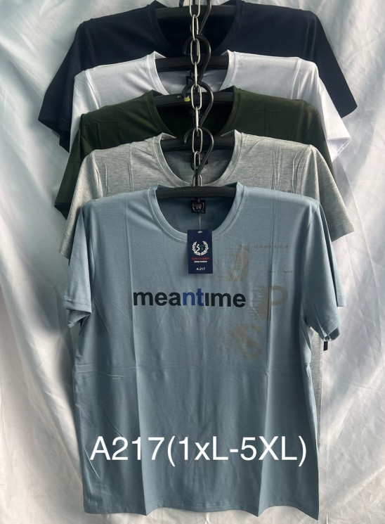 Футболка чоловіча "А217" трикотаж (р: XL-5XL) мікс кольорів, в упаковці 5 шт. №383803 - Mixmoda SER1772