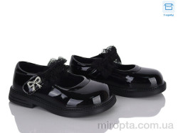 Туфлі DA811-1 black р: 23-27, в упаковці: 6 пар, купити тільки гуртом