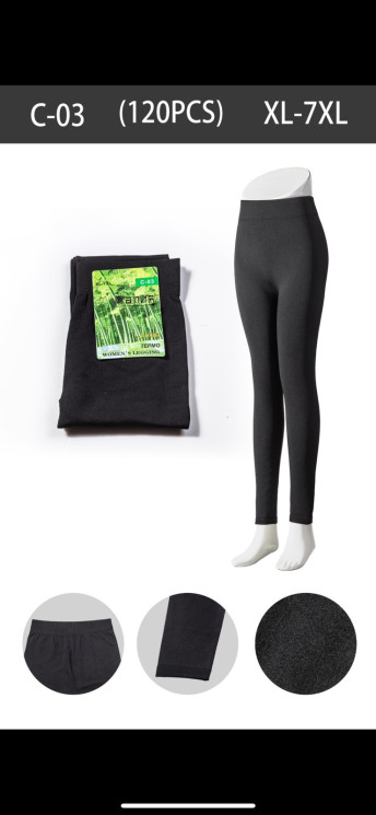 Лосини жіночі, трикотаж, фліс, м.С03 (р. XL-7XL ), в упаковці 12 штук №336505 - Iris BG/PO 436