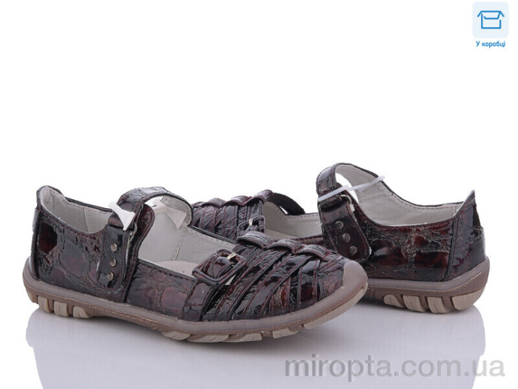 Туфлі C181A coffee р: 28-37, в упаковці: 10 пар, купити тільки гуртом - 916224