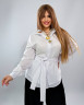 Сорочка жіноча з поясом, котон м. 050 (р: 42-44, 46-48, 50-52, 54-56, 58-60) №822020 - 