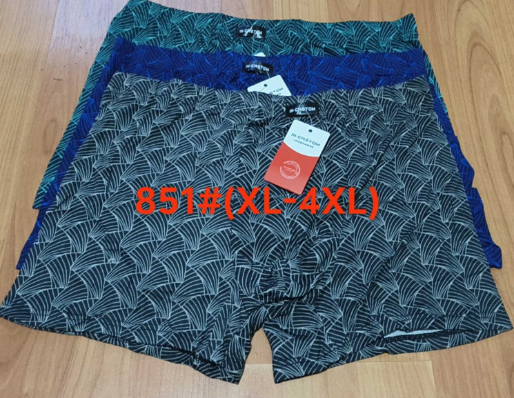 Труси чоловічі, бавовна, м.851 (розмір: XL-4XL), мікс кольорів, в упаковці 24 шт. №326848 - Lilu 230/237