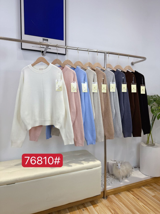 Светр жіночий, кашемір, м.76810 (р. 46-50), мікс кольорів, в упаковці 5 штук №337005 - Love SE 973-975