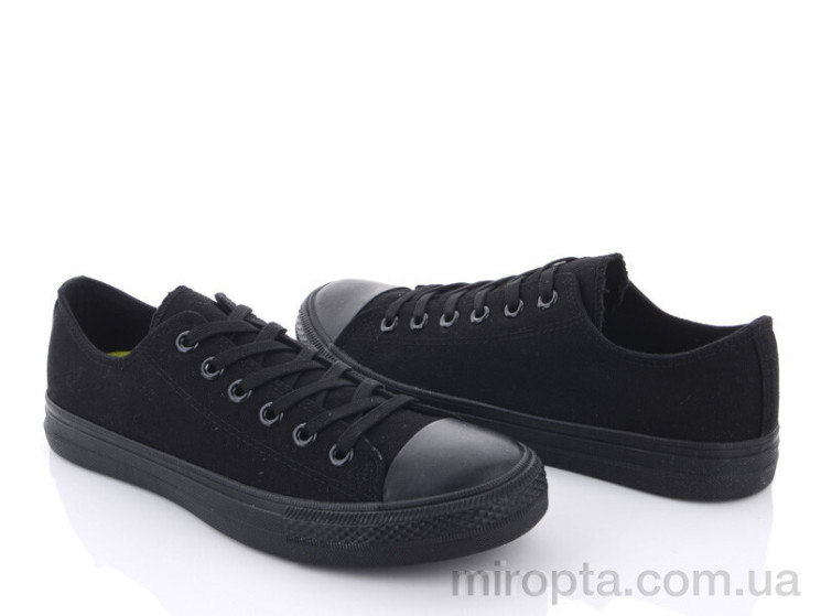 Кеди 20-543 black р: 40-45, в упаковці: 8 пар, купити тільки гуртом - 111749