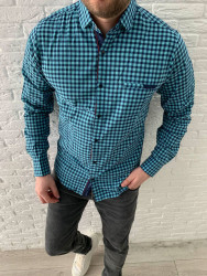 Сорочка No Brand р M-2XL Чоловіча S990 blue